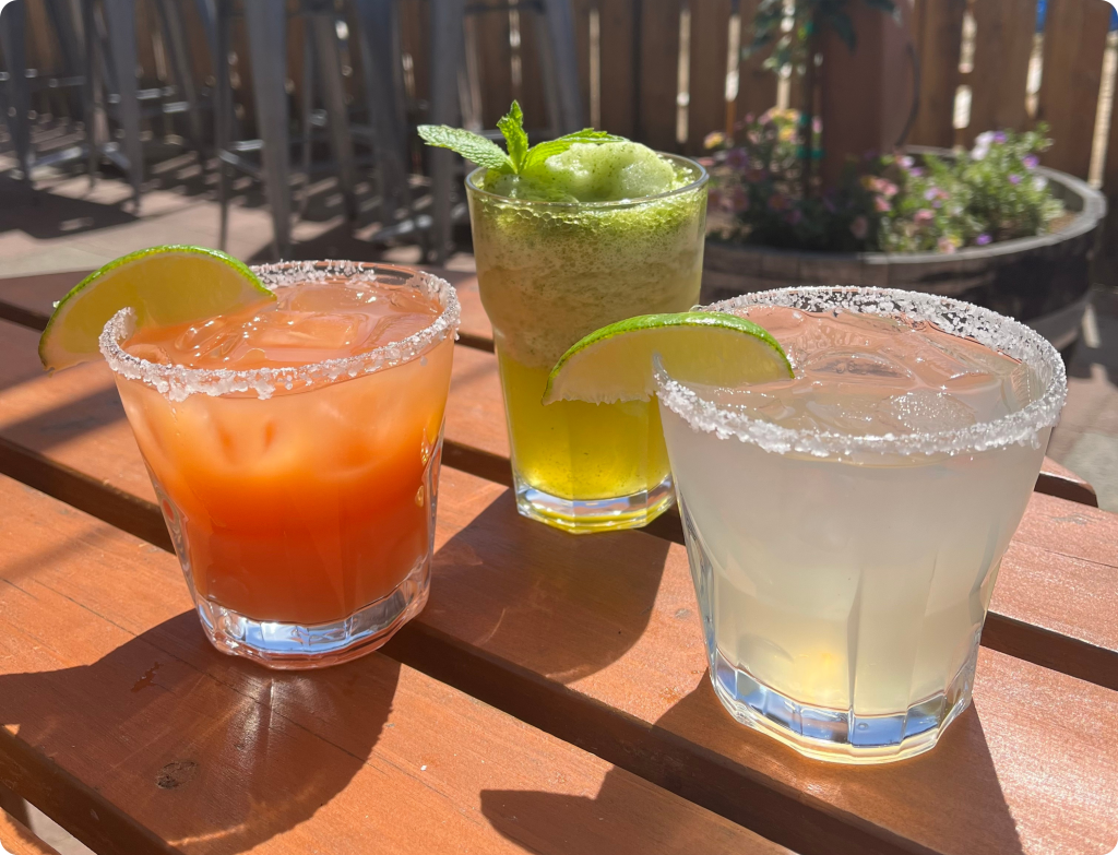 Cocktails on our patio
